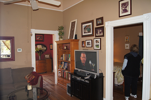 A Victorian living room with high ceilings.  Martinez, CA.